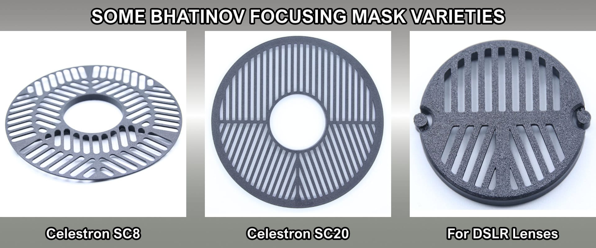 Bahtinov Mask Varieties