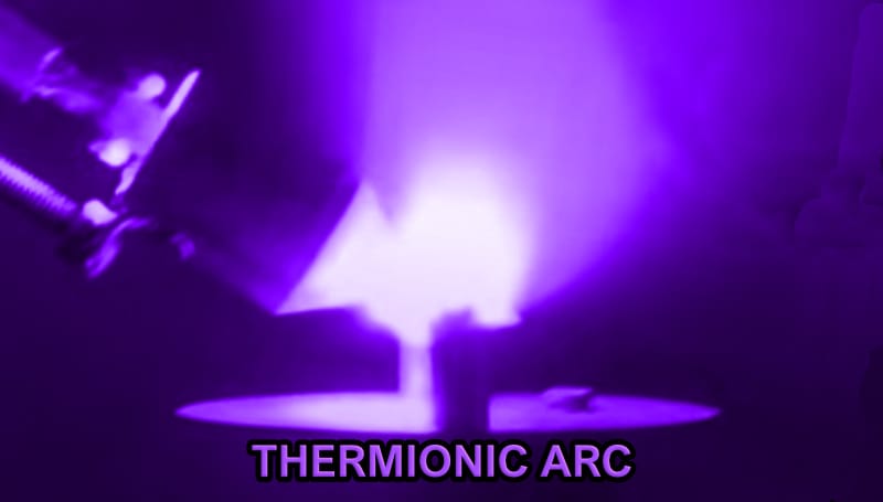 Thermionic arc discharge